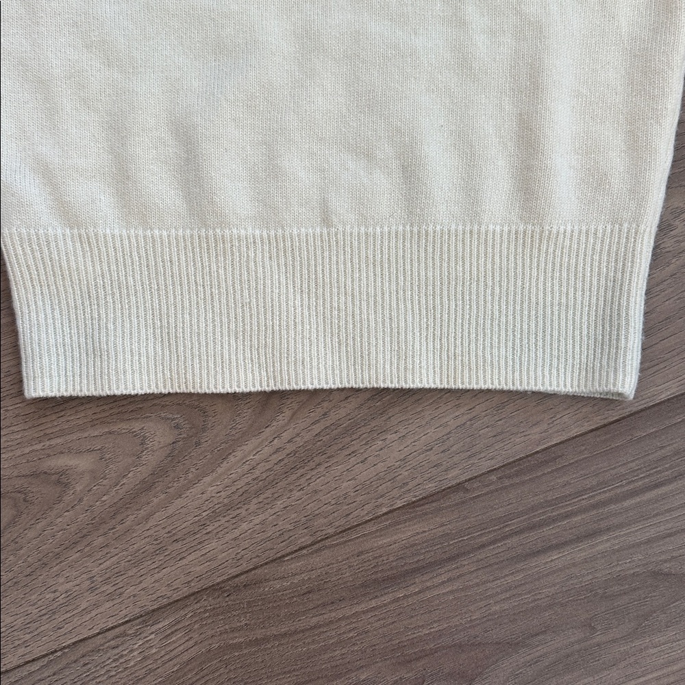 STAUD Cream Sweater with Black Trim - Picture 3 of 6